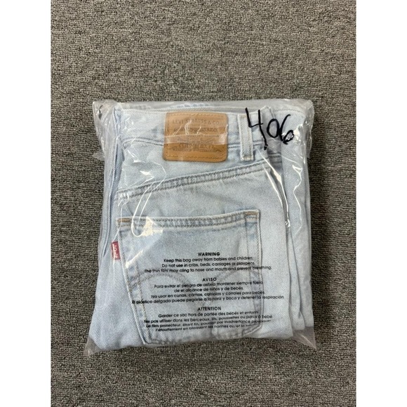 Levis Premium High Loose Jeans Womens 27 Light Wash W27 L31 Wide Leg High Rise - Picture 12 of 12